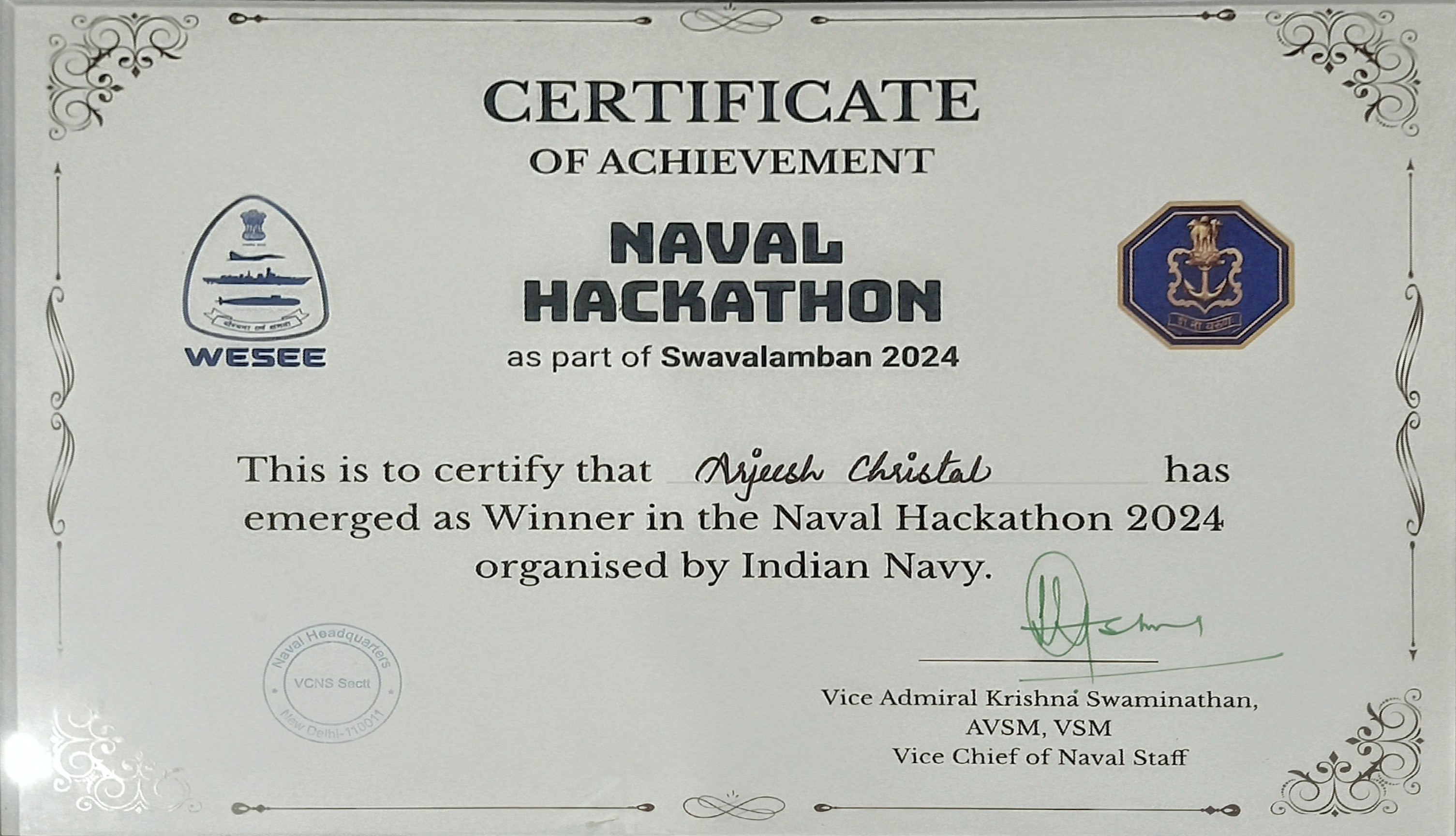 HTML certificate by Solo Learns